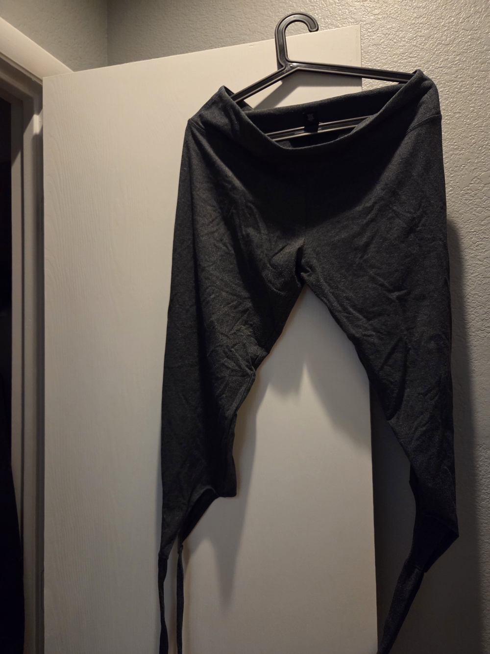 Victoria's Secret Dark Gray High-Waist Leggings With Ties At Legs, Sz XL